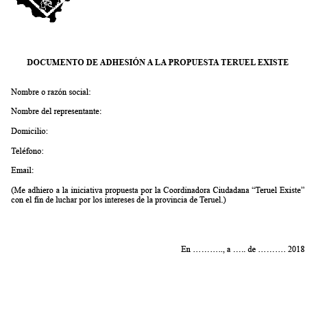 Documento Adesión Teruel Existe