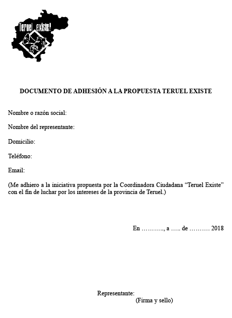 Documento Adesión Teruel Existe