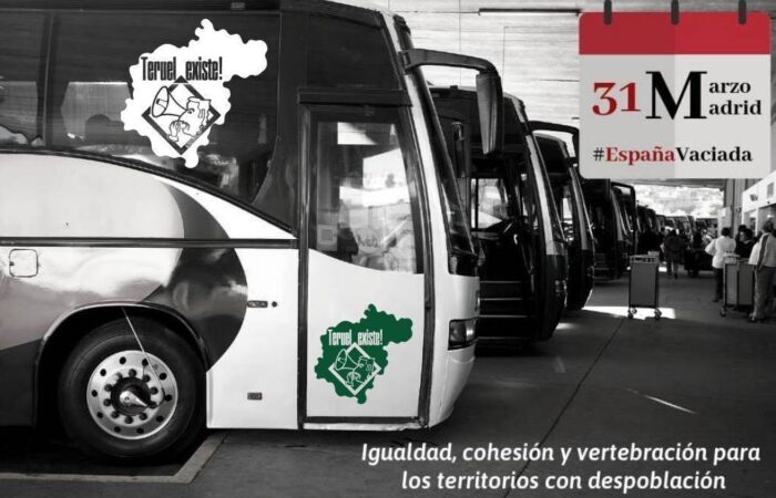Revuelta España Vaciada Autobuses