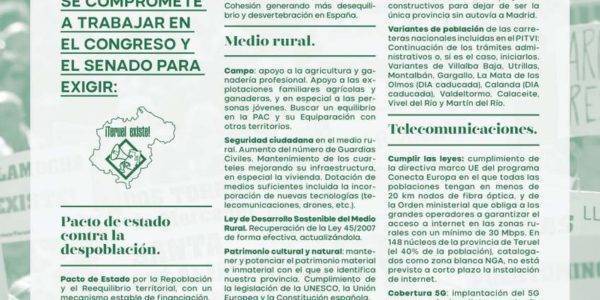 Programa electoral Teruel Existe