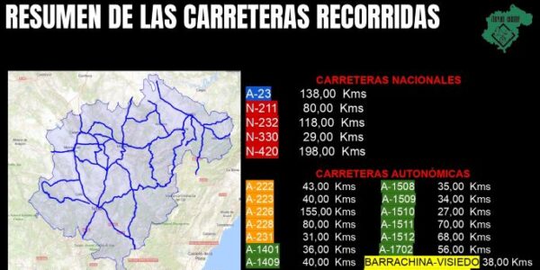 Estudio de cobertura en carreteras turolenses de Teruel Existe: en un 30% no es posible llamar y entorno al 40% sin datos