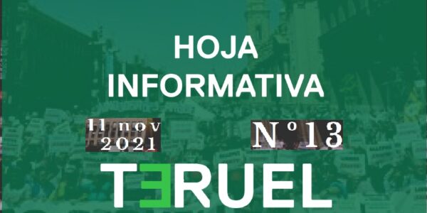 13. Hoja informativa de Teruel Existe. Noviembre 2021