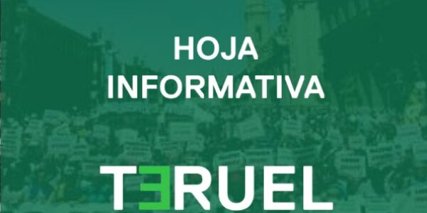 9. Hoja informativa de Teruel Existe. Septiembre 2021