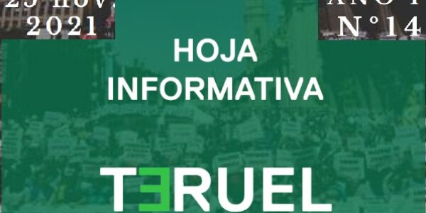 14. Hoja informativa de Teruel Existe. Noviembre 2021