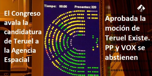El Congreso avala la candidatura de Teruel a la Agencia Espacial aprobando la moción de Teruel Existe