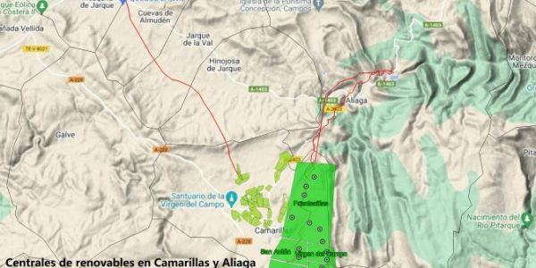 Teruel Existe denuncia la invasión de parques eólicos y fotovoltaicos en Camarillas y Aliaga presentando alegaciones