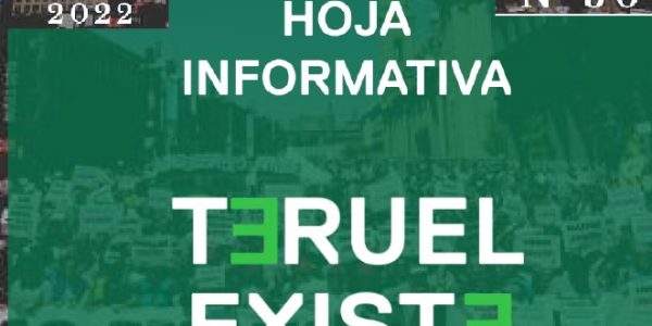 30. Hoja informativa de Teruel Existe. Especial agosto 2022