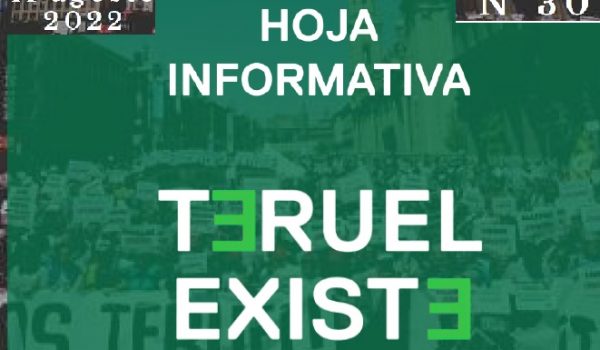 30. Hoja informativa de Teruel Existe. Especial agosto 2022