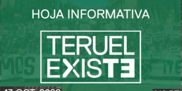33. Hoja informativa de Teruel Existe. Octubre 2022