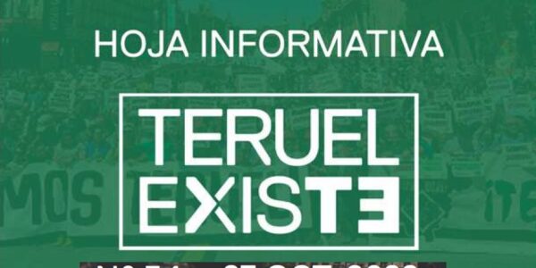34. Hoja informativa de Teruel Existe. Octubre 2022