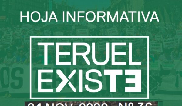 36. Hoja informativa de Teruel Existe. Noviembre 2022