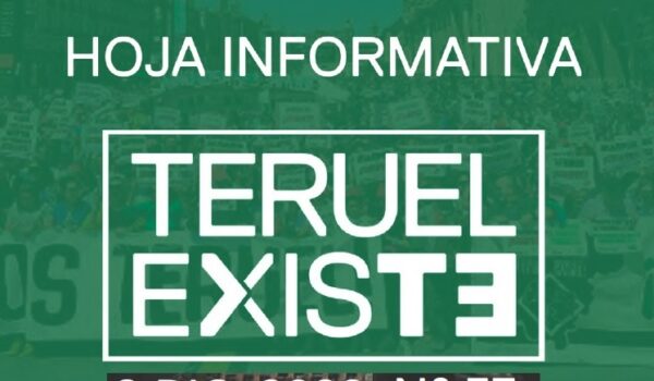 37. Hoja informativa de Teruel Existe. Diciembre 2022