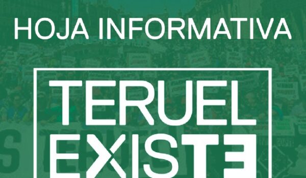 38. Hoja informativa de Teruel Existe. Diciembre 2022