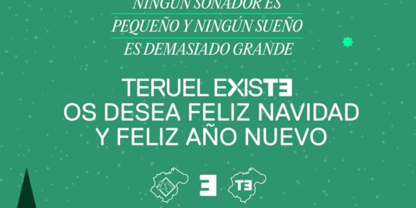 Teruel Existe os desea una Feliz Navidad y un prospero año 2023